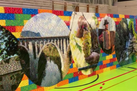 En Suisse, la plus grande fresque en Lego au monde a été assemblée