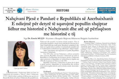 Un journal albanais publie un article détaillé sur le Nakhitchevan